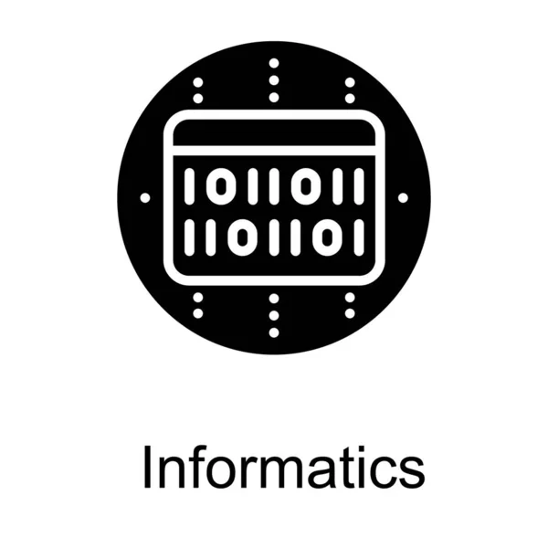 Логотип Информатики Твердом Дизайне — стоковый вектор