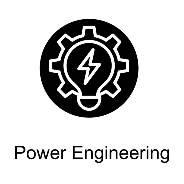 Power Idea Logotyp Glyph Design Vector — Stock vektor