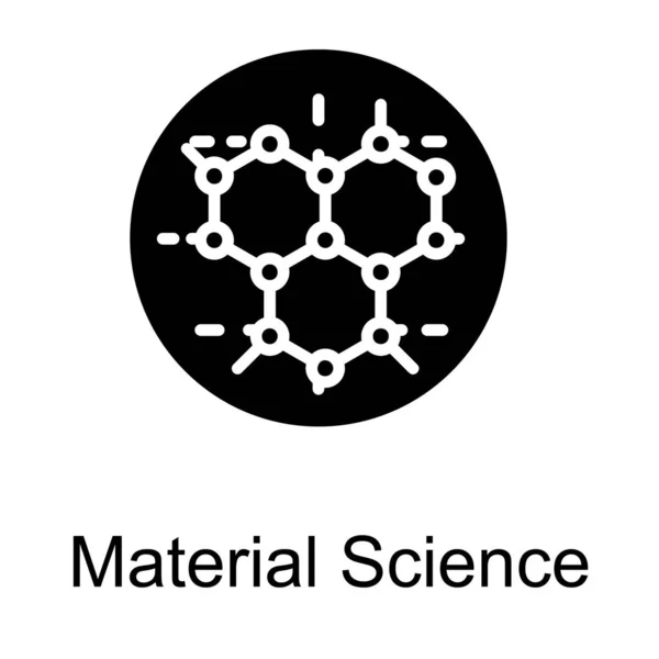 Logotipo Ciência Material Design Sólido — Vetor de Stock