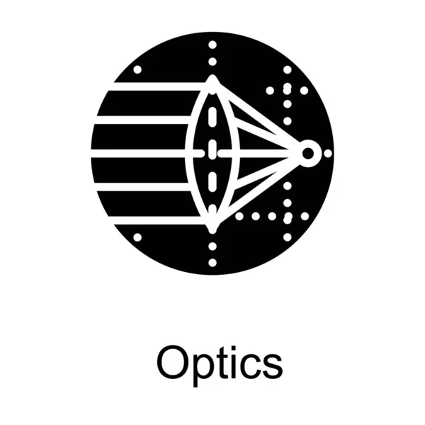 Optik Logo Typ Glyph Design — Stock vektor