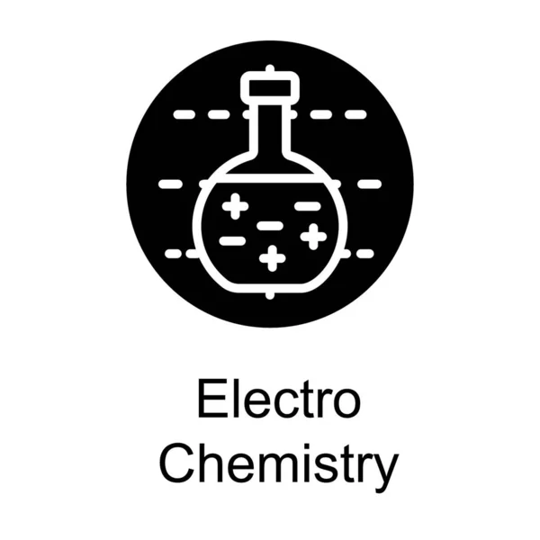 Glyph Logo Tasarımında Elektro Kimya Bilimi — Stok Vektör