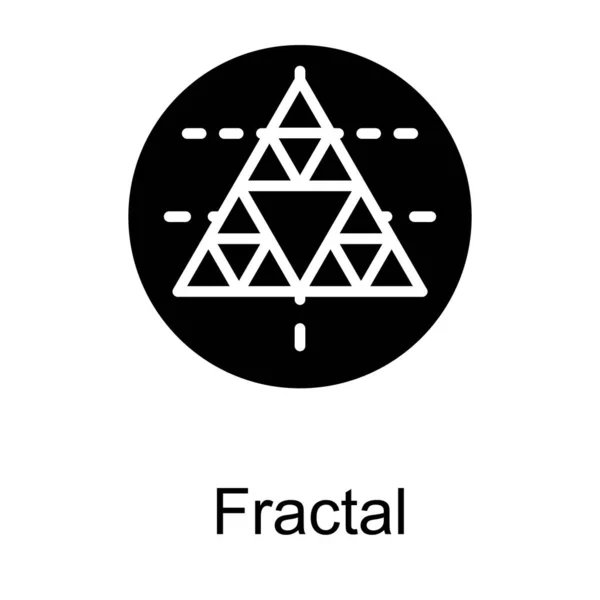 Фрактальный Логотип Заполненном Дизайне — стоковый вектор