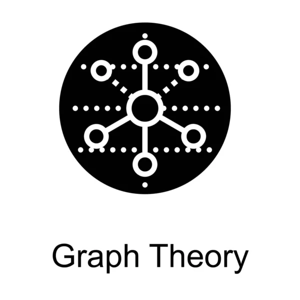 Gráfico Rede Projeto Glifo Arredondado —  Vetores de Stock