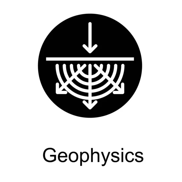Геологія Логотип Вектора Дизайну Гліфів — стоковий вектор