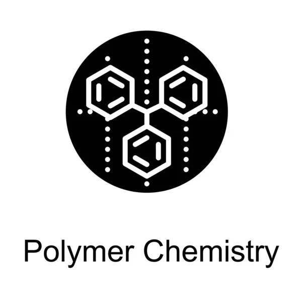 Polymer Chemický Design Glyfů — Stockový vektor