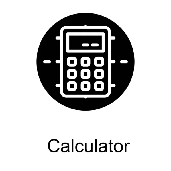 Solid Digital Calculator Vector Design — Stock Vector