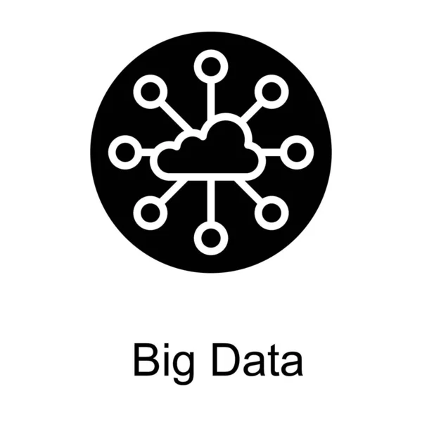 Big Data Logo Solider Ausführung — Stockvektor
