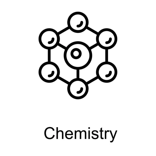 Chemical Science Line Logo Design — Stock Vector