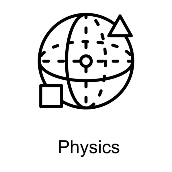 物理ロゴラインデザインベクトル — ストックベクタ