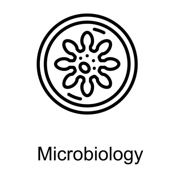 Estudio Microorganismos Línea Logo — Vector de stock