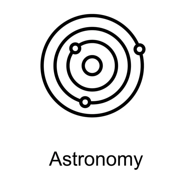 Astronomy Logo Line Vector — Stock Vector