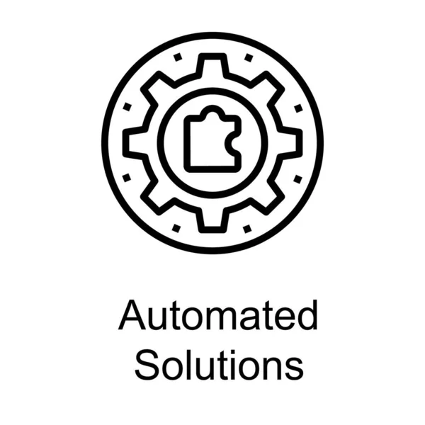 Automated Solutions Line Vector — Stock Vector