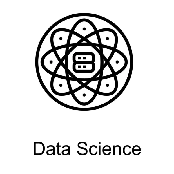 Data Vetenskap Fodra Designen Vektorn — Stock vektor