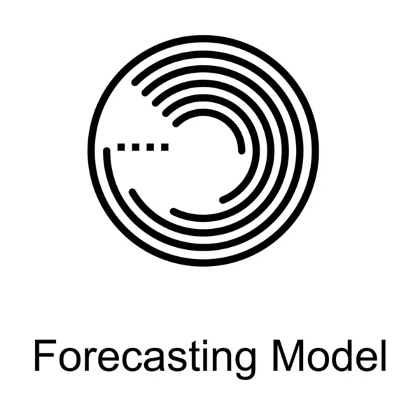 Modelo Previsão Vetor Projeto Linha — Vetor de Stock