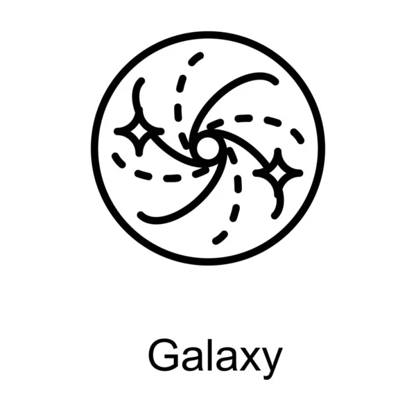 Galaxy Logo Line Vector — Stock Vector