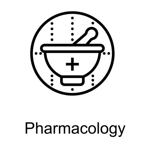 Logotipo Farmacología Del Diseño Línea — Vector de stock