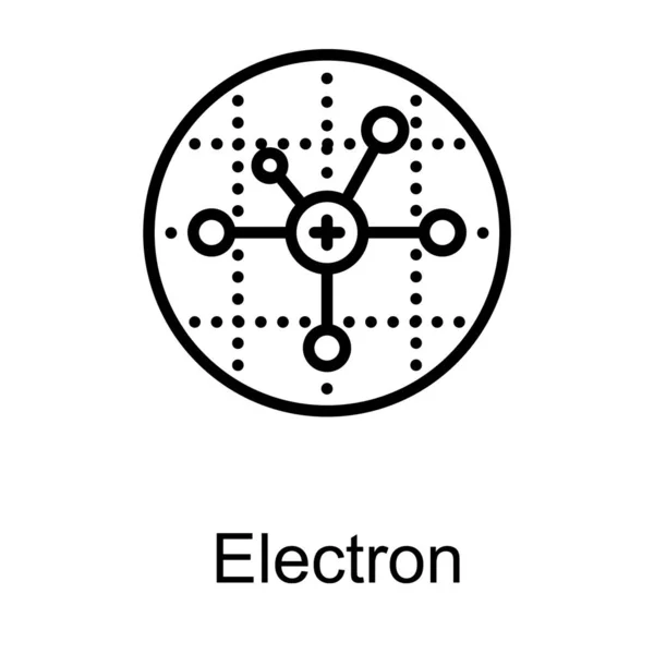 Estrutura Atômica Projeto Logotipo Linha — Vetor de Stock