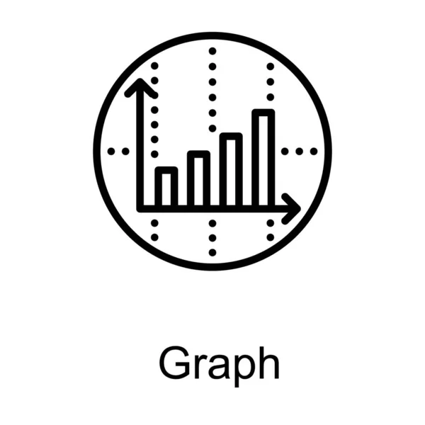 線ベクトル内のグラフロゴ — ストックベクタ