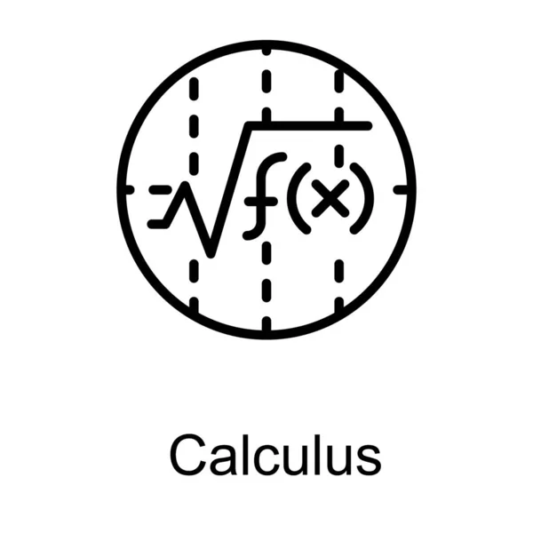 Logo Calculus Projektowaniu Linii — Wektor stockowy