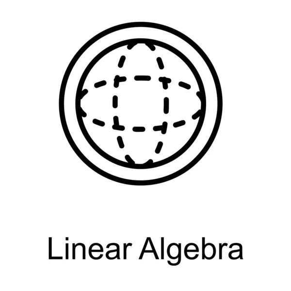 Logo Van Lineaire Algebra Lijn Vector — Stockvector