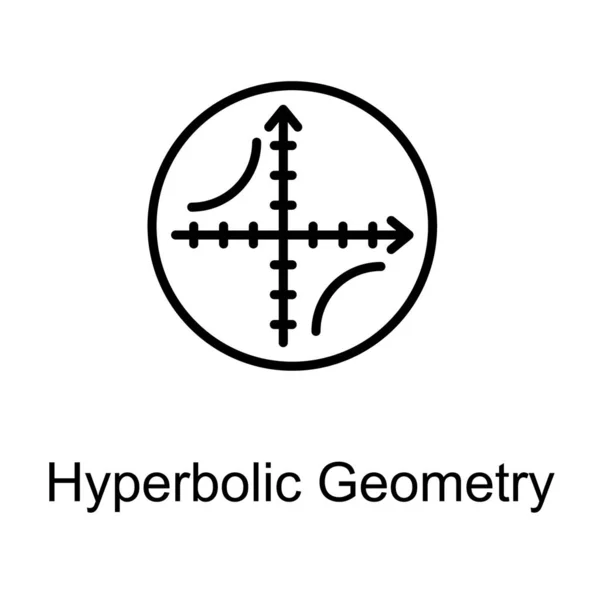 Hyperbolická Geometrie Vektoru Návrhu Čáry — Stockový vektor