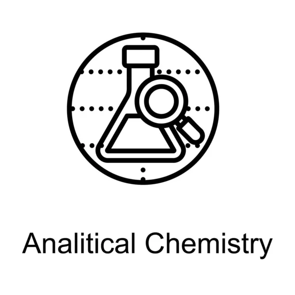 Analytisk Kemisk Vetenskap Logotyp Linje Design — Stock vektor