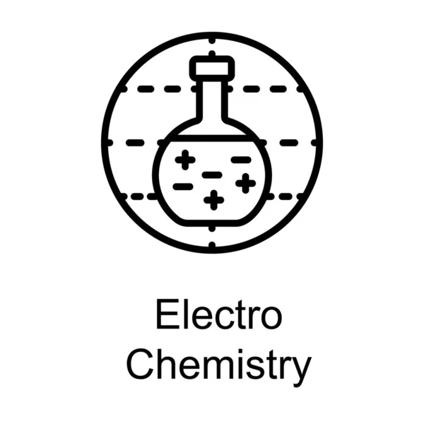 Ηλεκτρο Χημική Επιστήμη Γραμμή Λογότυπο Σχέδιο — Διανυσματικό Αρχείο