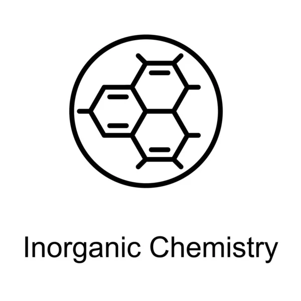 Anorganische Chemische Wissenschaft Linie Logo Design — Stockvektor