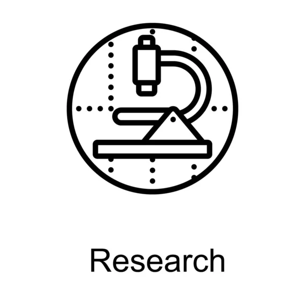 Mikroskop Logo Isolerad Vit Bakgrund — Stock vektor