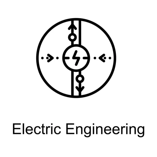 Hat Tasarımında Elektrik Mühendisliği Logosu — Stok Vektör