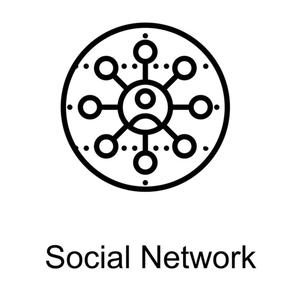 Logotipo Red Social Línea — Vector de stock