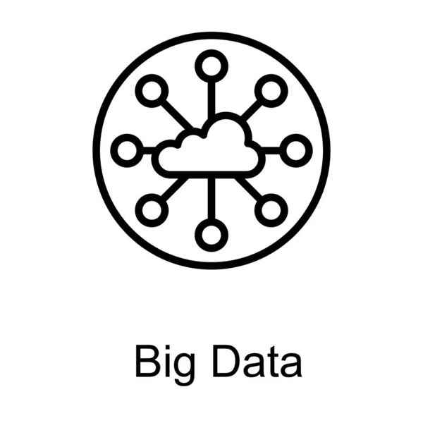 Big Data Logo Liniendesign — Stockvektor