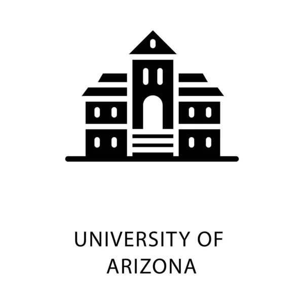 Glyphe Icône Université Bâtiment Arizona — Image vectorielle