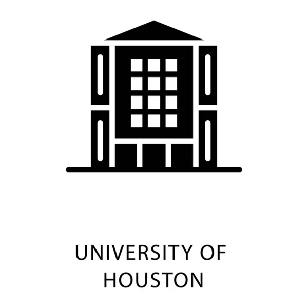 Symbol Glyfů Houstonské Univerzitní Budově — Stockový vektor