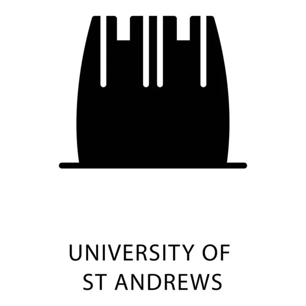 Glifo Icono Universidad Andrews Vector Diseño — Vector de stock
