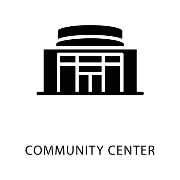 社区中心字形设计矢量 — 图库矢量图片