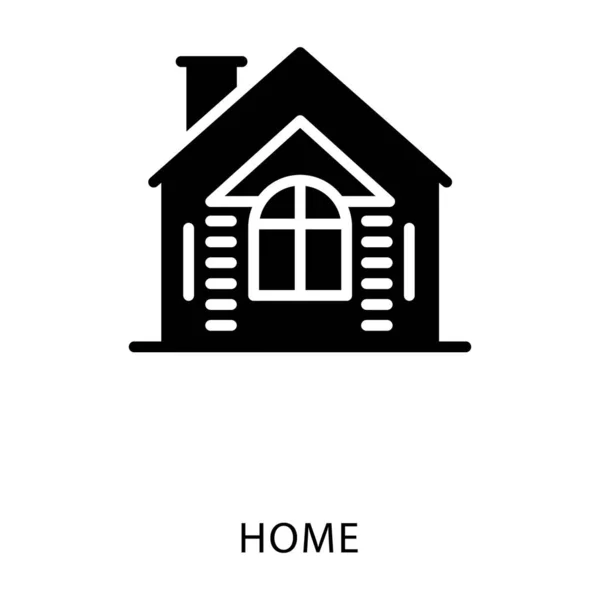 Glyph Residential House Vector Design — Stock Vector