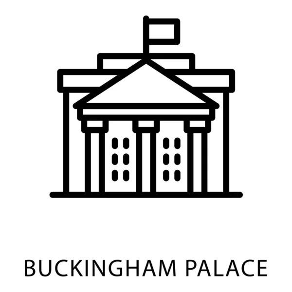 Icono Línea Buckingham Palacio — Vector de stock