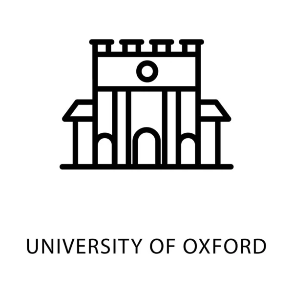 Icono Línea Universidad Oxford Vector — Vector de stock
