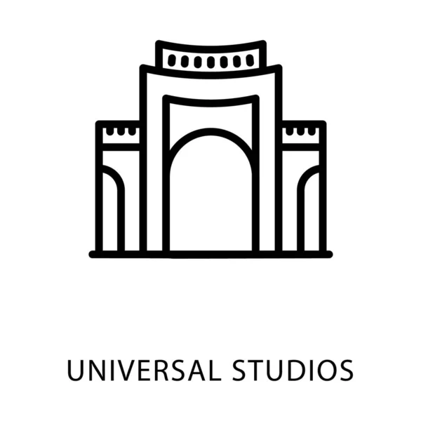 Universal Estudio Arquitectura Línea Vector — Archivo Imágenes Vectoriales