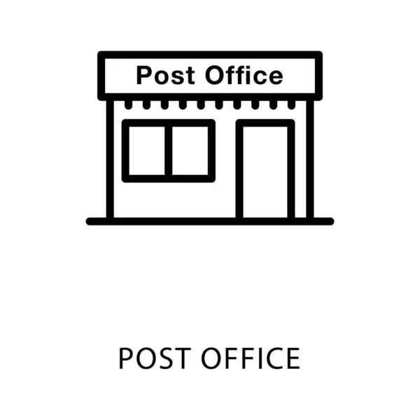 Линейный Вектор Иконы Почтового Отделения — стоковый вектор