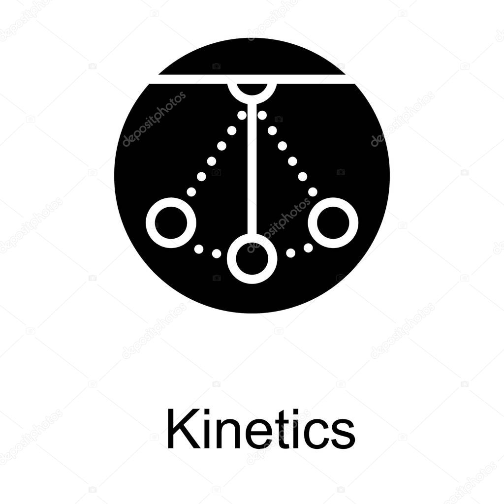 Kinetics vector in solid design logo