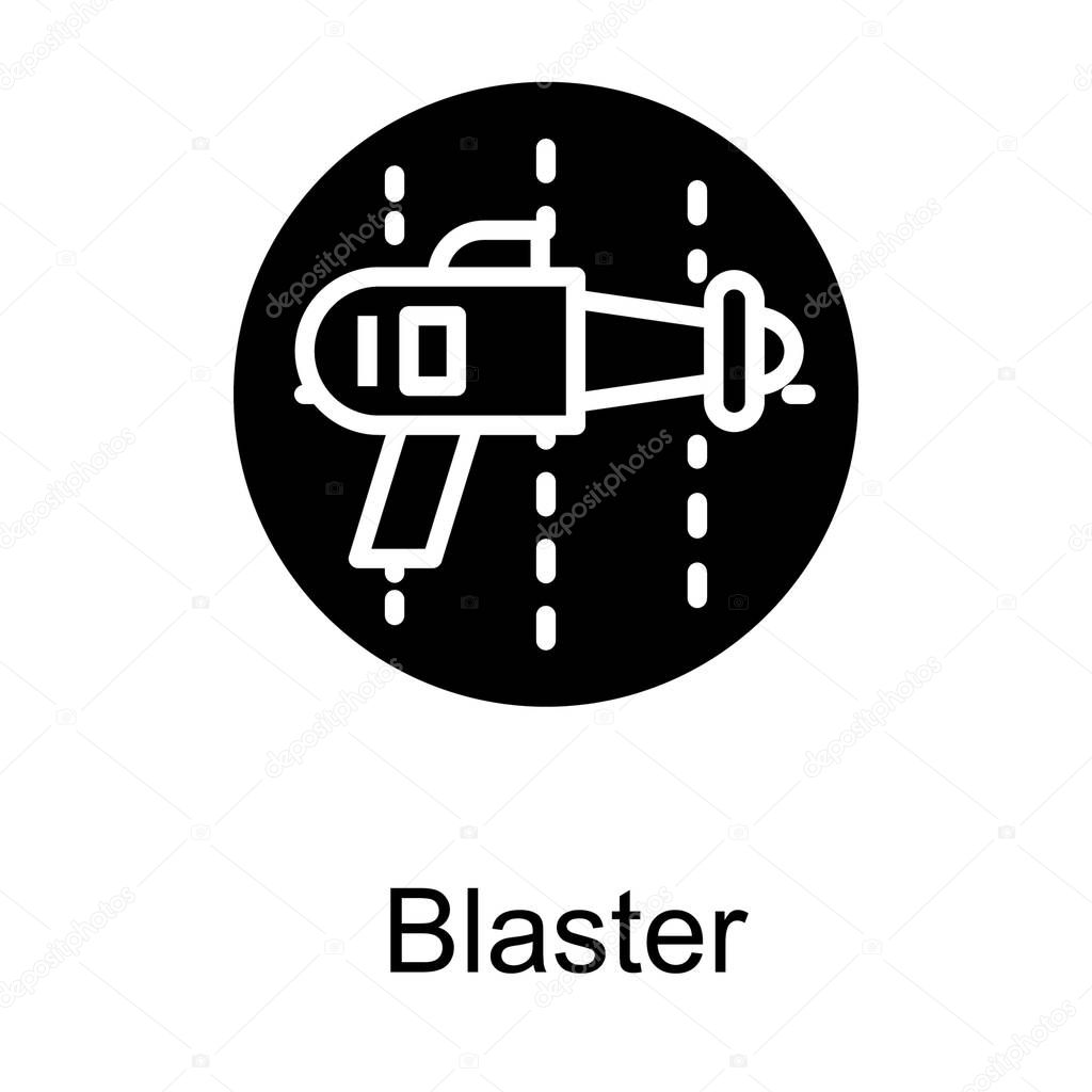 Blaster machine solid design vector 