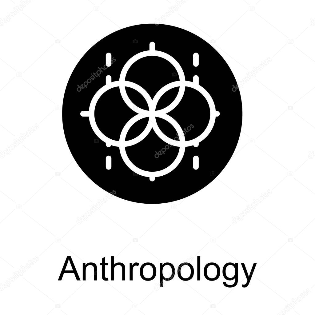 Anthropology logo in solid design 