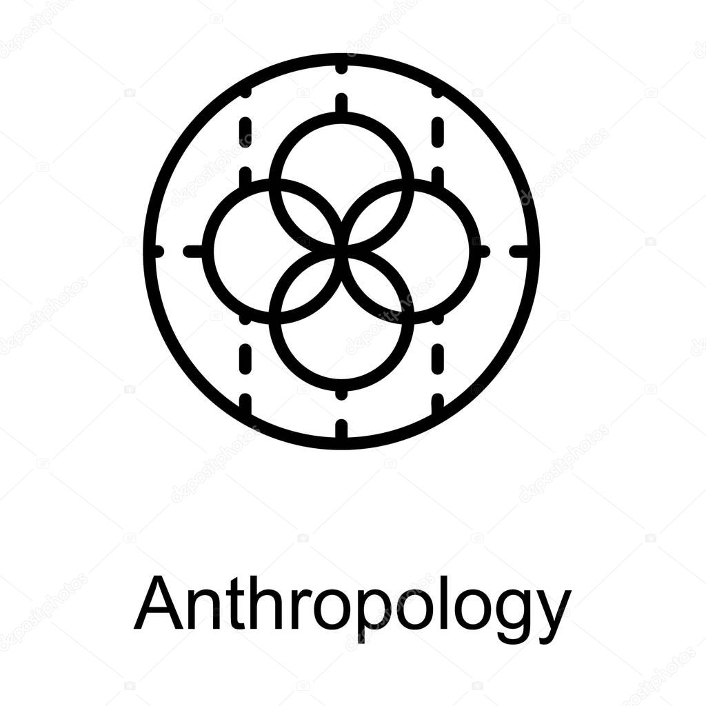 Anthropology logo in line design 
