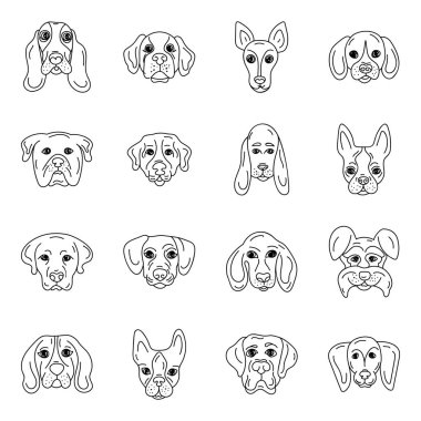 Özel olarak tasarlanmış köpek portrevektörpaketi projenizi fantastik yapmak için burada. Mutlu İndirme! 