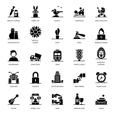 Tasarım projeniz için glyph simgeleri paketini sıyoruz. Kullanılabilir vektörlerin tasarım ihtiyaçlarınız için kullanımı kolaydır. 