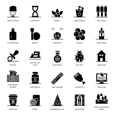 Tasarım projeniz için yemek glyph simgeleri paketi sıyoruz. Kullanılabilir vektörlerin tasarım ihtiyaçlarınız için kullanımı kolaydır. 