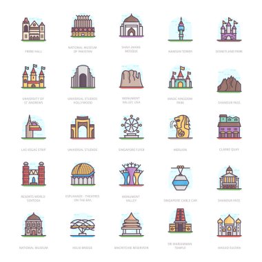 Büyüleyici ve editable görsel vektörler bulabileceğiniz mozole simgesi düz simgeleri bir paket bir göz atalım. Garb ve indirin! 