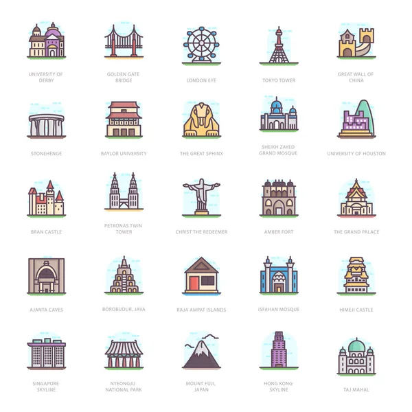 Büyüleyici ve değiştirilebilir görsel vektörler bulabileceğiniz tarihi binalar dan oluşan düz simgepaketine bir göz atalım. Garb ve indirin! 